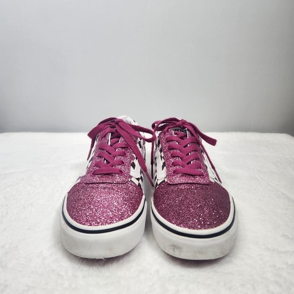 Vans Kids Sneakers - Pink and Black Checkered Size 4.5 - Picture 7 of 10